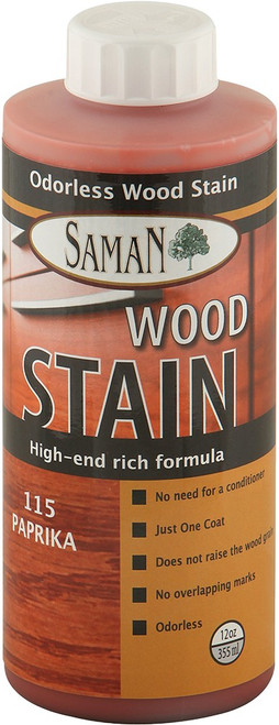 Saman TEW-115-12 354ml (12oz) Paprika Water-Based Stain