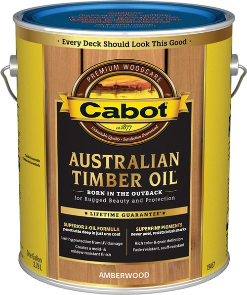 Cabot 19457 1gal Amberwood Australian Timber Oil Wood Finish