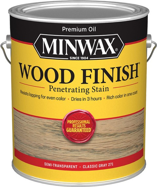 Minwax 71098 1gal Classic Gray 271 Wood Semi-Transparent Stain 250 VOC