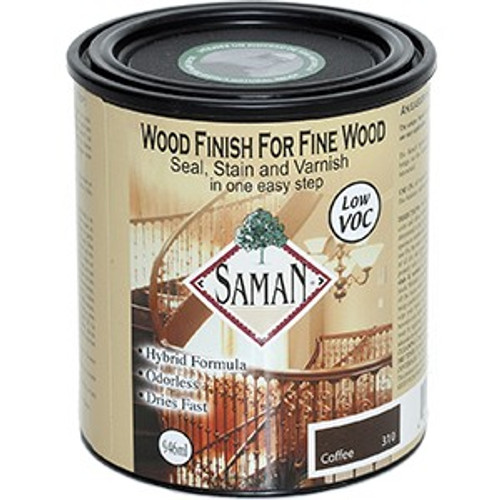 Saman SAM-310-1L 946ml (32 oz.) Coffee Seal Stain & Varnish