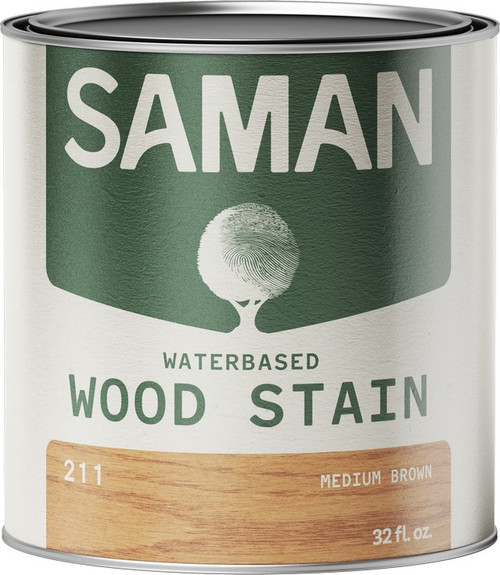 SamaN WWS-211-32 qt Medium Brown Water Based Stain (449941)