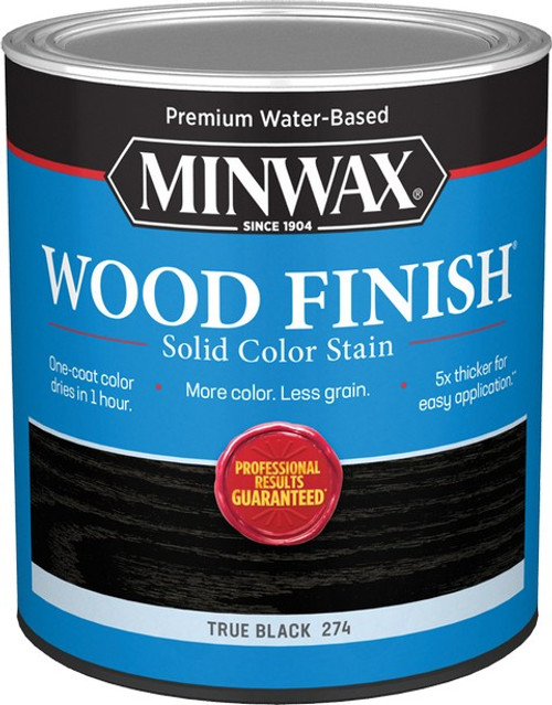 Minwax 10851 qt True Black Wood Finish Water-Based Solid Color Stain