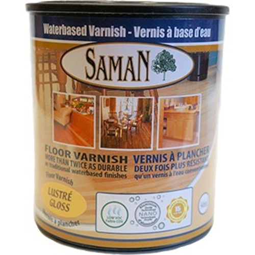 Saman 160-091-1L 946ml (32 oz.) Water Based Gloss Varnish