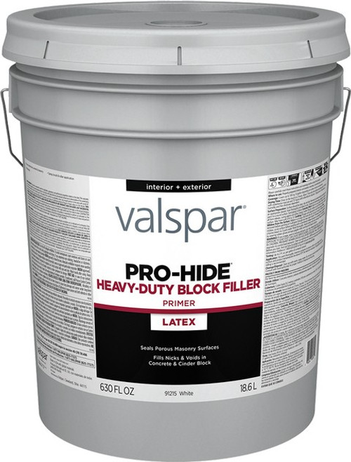 Valspar 91215.008 5gal White Pro-Hide Interior/Exterior Heavy Duty Latex Blockfiller Valspar 91215.008 5gal White Pro-Hide Interior/Exterior Heavy Duty Latex Blockfiller