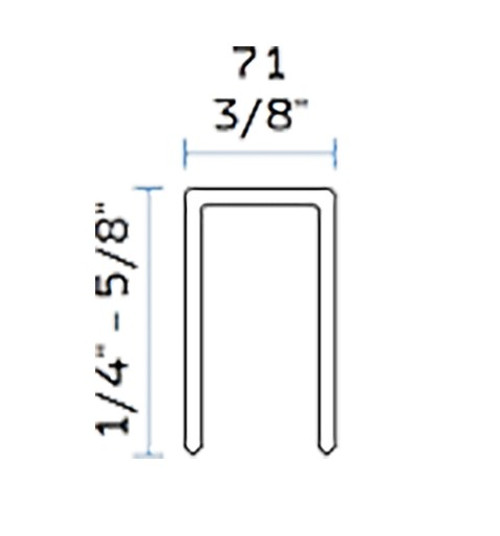 BeA Fasteners 71/6NK 1/4" Galvanized Staple 20000/Box