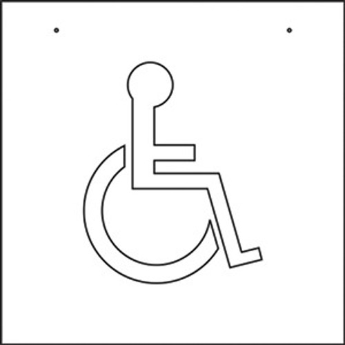 Hy-Ko PLS-60 48" x 48" HD Plastic Reusable Handicapped Parking Lot Stencil