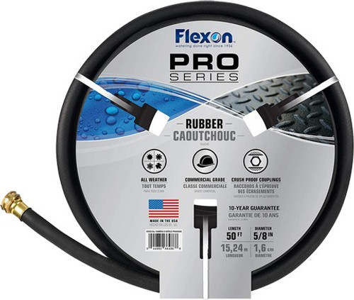 Flexon PH5850 5/8" x 50' Black Premium Rubber Hot Water Hose