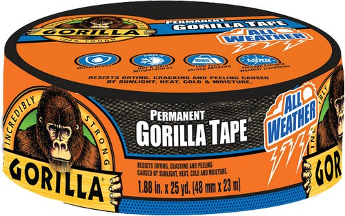 Gorilla 6009002 1.88" x 25yd Permanent All Weather Gorilla Tape
