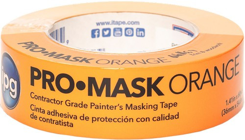 IPG PG505-36 36mm x 54.8m Contractor Grade Orange Masking Tape
