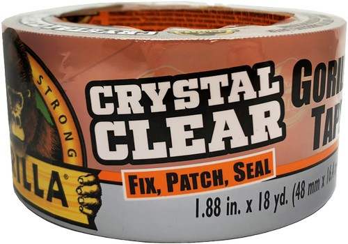 Gorilla 6060002 1.88" x 18yd Crystal Clear Repair Duct Tape