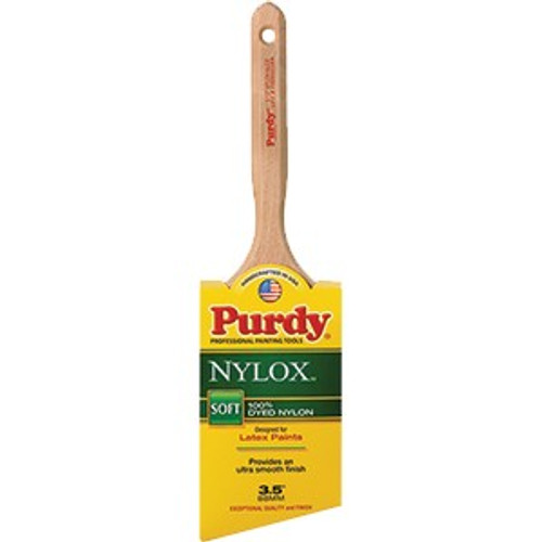 Purdy 144152235 3-1/2" 100% Dyed Nylon Soft Nylox Glide Angular Paint Brush