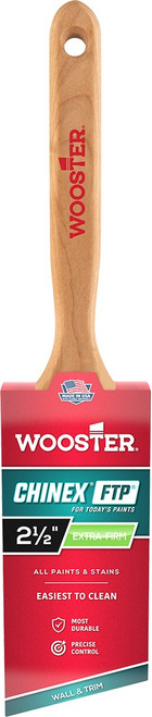 Wooster 4410 2-1/2" Chinex FTP Extra Firm Angle Sash Paint Brush