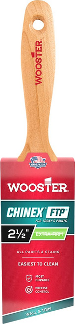 Wooster 4415 2-1/2" Chinex FTP Extra Firm Angle Varnish Paint Brush