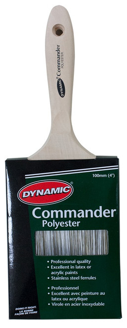 Dynamic 88110 4" (100mm) Commander Flat Polyester Paint Brush