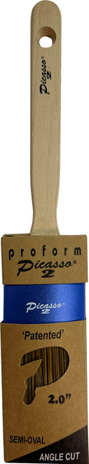 Proform G2-PIC1-2.0 2" Generation 2 Picasso Standard Handle Oval Angled PBT/Nylon Blended Paint Brush