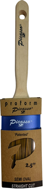 Proform G2-PIC4-2.5 2-1/2" Generation 2 Picasso Standard Handle Oval Straight-Cut PBT/Nylon Blended Paint Brush