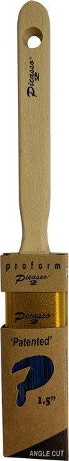 Proform G2-C1.5AS 1-1/2" Generation 2 Picasso Standard Handle Angled Cut PBT/Nylon Blended Paint Brush - 12ct. Case