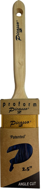 Proform G2-C2.5AS 2-1/2" Generation 2 Picasso Standard Handle Angled Cut PBT/Nylon Blended Paint Brush - 12ct. Case