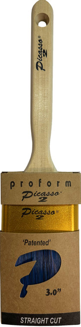 Proform G2-C3.0S 3" Generation 2 Picasso Standard Handle Straight Cut PBT/Nylon Blended Paint Brush - 6ct. Case