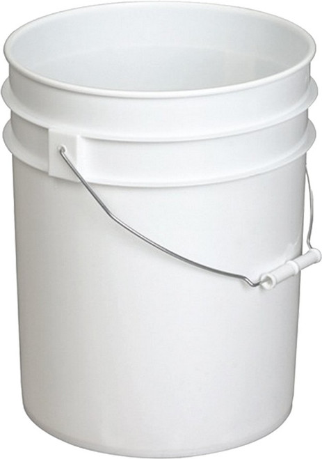 IPM 7003WHT 5gal 70mil White Work Bucket w/Metal Handle -