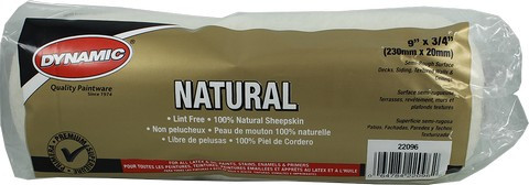 Dynamic 22096 9" x 3/4"Nap Natural Sheepskin Roller Cover