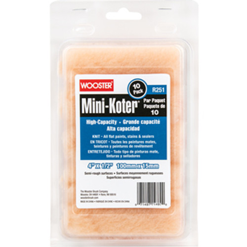 Wooster R151-4 Mini-Koter 4" High-Capacity 1/2" 10pk