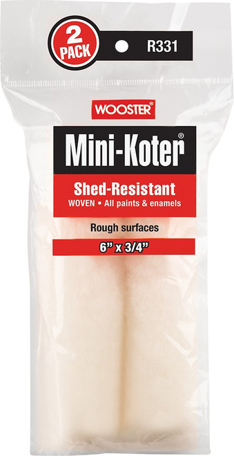 Wooster R331 6" x 3/4" Nap Shed-Resistant Mini-Koter Roller Cover (2pk)
