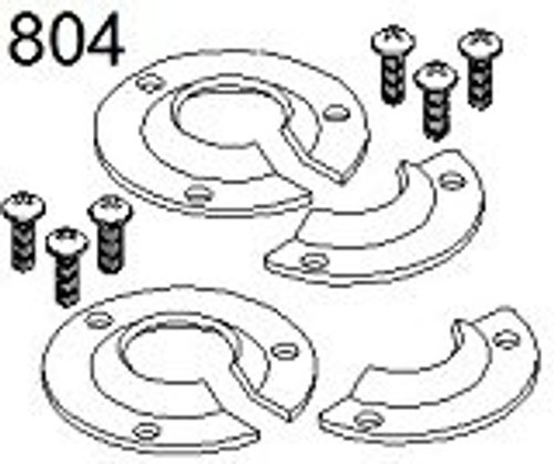 Ladder Levelers 804-1 Half  Slotted Cap Replacement Hardware Kit