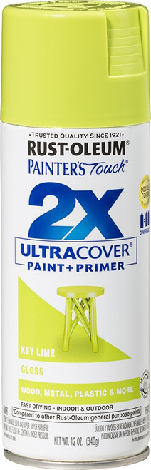 Rust-Oleum 334036 12oz Gloss Key Lime 2X Ultra Cover Painters Touch Spray Paint