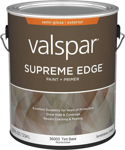 Valspar 36003.007 1gal Semi-Gloss Finish Tint Base Supreme Edge Exterior Paint & Primer