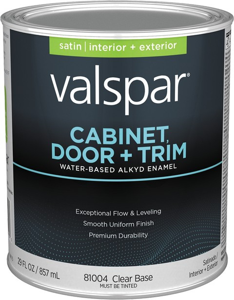 Valspar 81004.005 qt Satin Finish Clear Base Cabinet Door & Trim Paint
