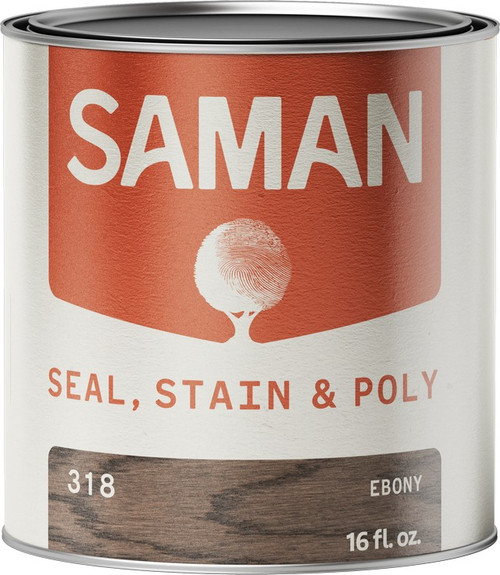 SamaN SSP-318-16 pt Ebony Seal Stain and Poly - 12ct. Case