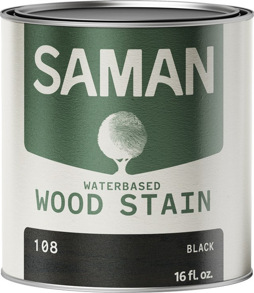 SamaN WWS-108-16 pt Black Water Based Stain - 12ct. Case