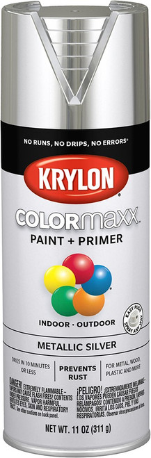 Krylon K05590007 11oz Metallic Silver COLORmaxx Spray Paint