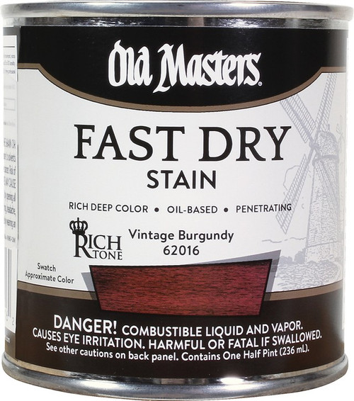 Old Masters 62016 1/2pt Rich Tone Fast Dry Stain Vintage Burgundy