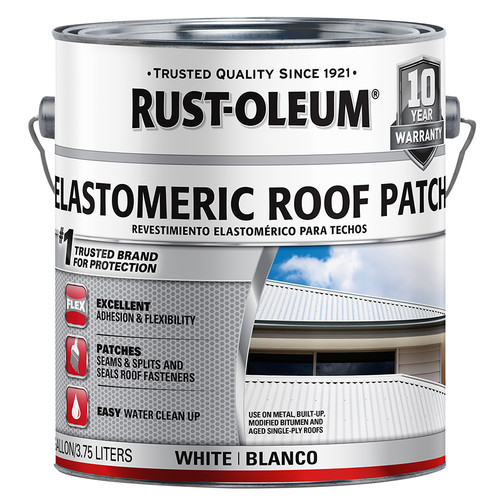 .9 Gal Rust-Oleum 301898 White Roofing Elastomeric Roof Patch