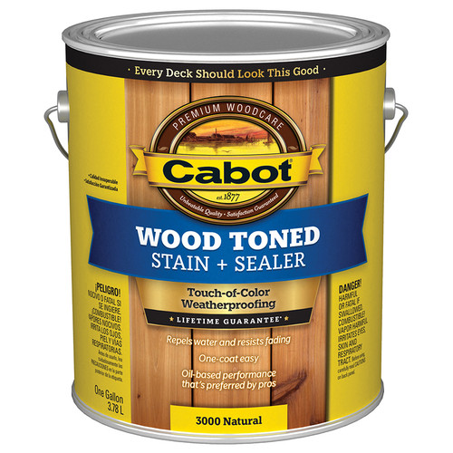 1 Gal Cabot 3000 Natural Wood Toned Deck & Siding Stain - Case of 4
