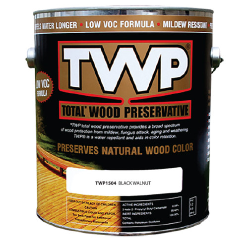 1 Gal Gemini TWP1504 Black Walnut TWP 1500 Series Total Wood Preservation - Case of 4