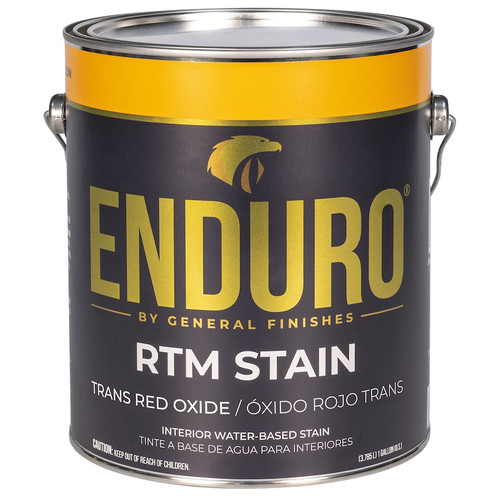 1 Gal General Finishes GTR Trans Red Oxide Enduro RTM Water-Based Wood Stain - Case of 4