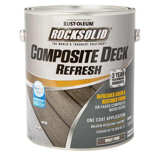 1 Gal Rust-Oleum 350007 Gray RockSolid Composite Deck Refresh Stain - Case of 2
