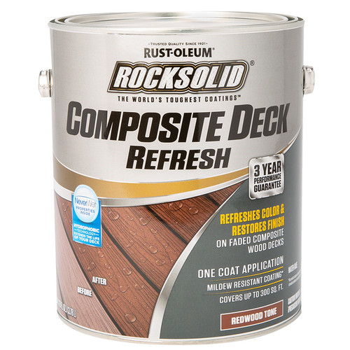 1 Gal Rust-Oleum 350059 Redwood RockSolid Composite Deck Refresh Stain - Case of 2