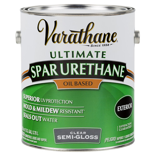 1 Gal Rust-Oleum 9431 Clear Varathane Oil-Based Spar Urethane, Semi-Gloss - Case of 2