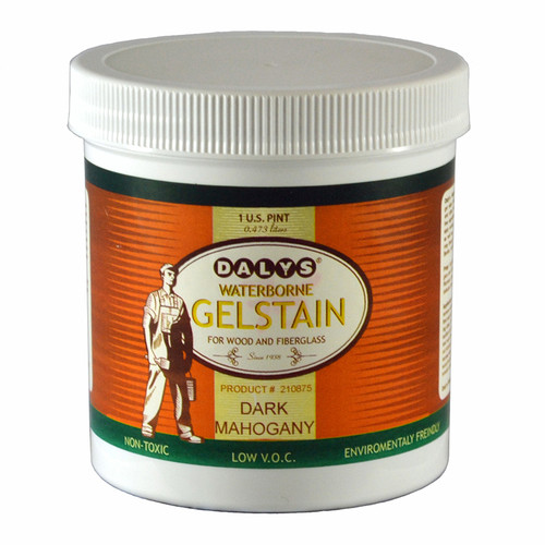 1 Pt Daly's 210875 Dark Mahogany Gel Stain Waterborne Gel Stain - Case of 6
