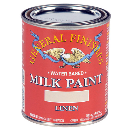 1 Pt General Finishes PLI Linen Milk Paint Interior / Exterior Paint, Satin - Case of 10
