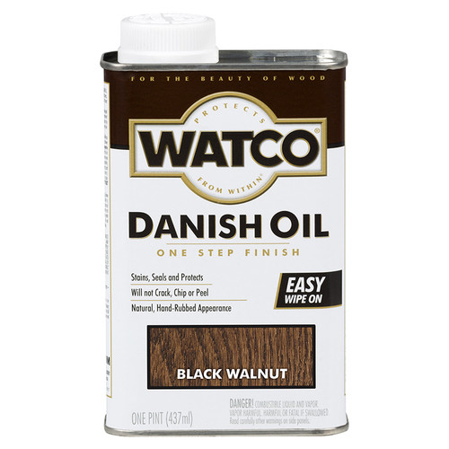 1 Pt Rust-Oleum 65351 Black Walnut Watco Danish Oil Finish - Case of 6