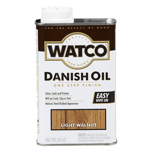 1 Pt Rust-Oleum 65551 Light Walnut Watco Danish Oil Finish - Case of 6