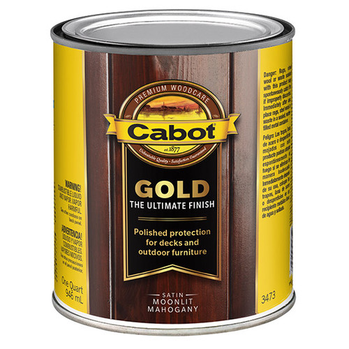 1 Qt Cabot 3473 Moonlit Mahogany Gold Ultimate Finish - Case of 4