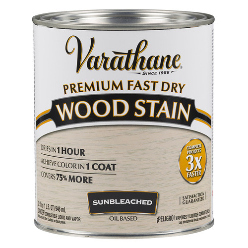 1 Qt Rust-Oleum 262011 Sun bleached Varathane Premium Fast Dry Wood Stain - Case of 2