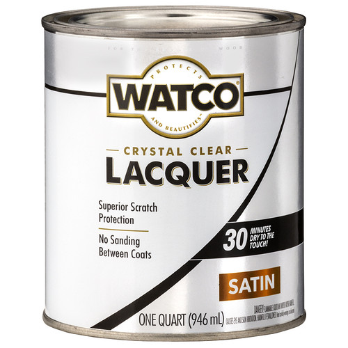 1 Qt Rust-Oleum 63241 Clear Watco Brushing Lacquer, Satin - Case of 6