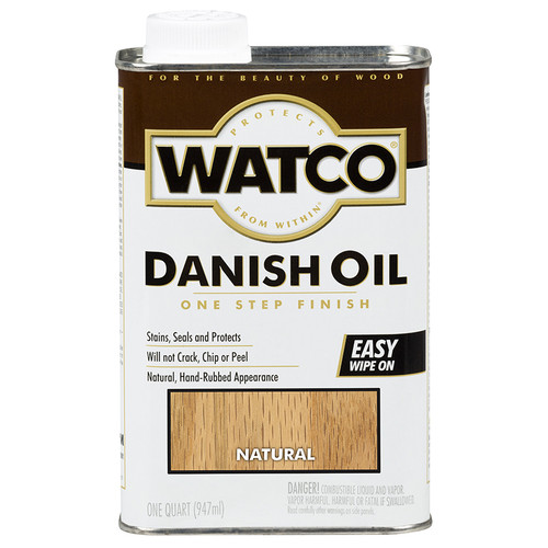1 Qt Rust-Oleum 65741 Natural Watco Danish Oil Finish - Case of 4